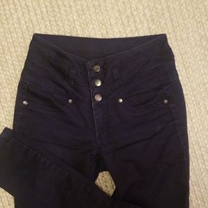 Blue high rise pants